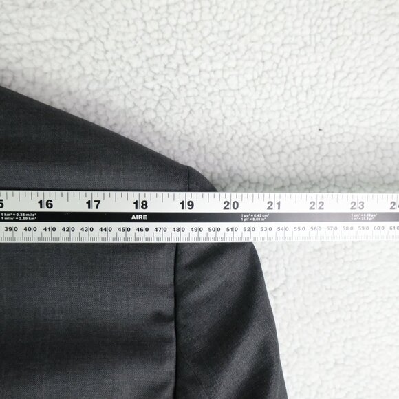 Samuelsohn Blazer Mens 42S Gray Two Button Double Vent Harry Rosen Super 100S - Picture 7 of 15